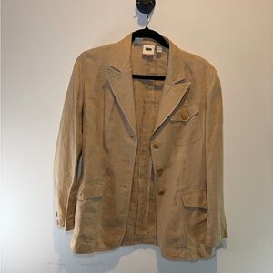 DKNY Woman’s Tan Lightweight Cotton Shirt Jacket